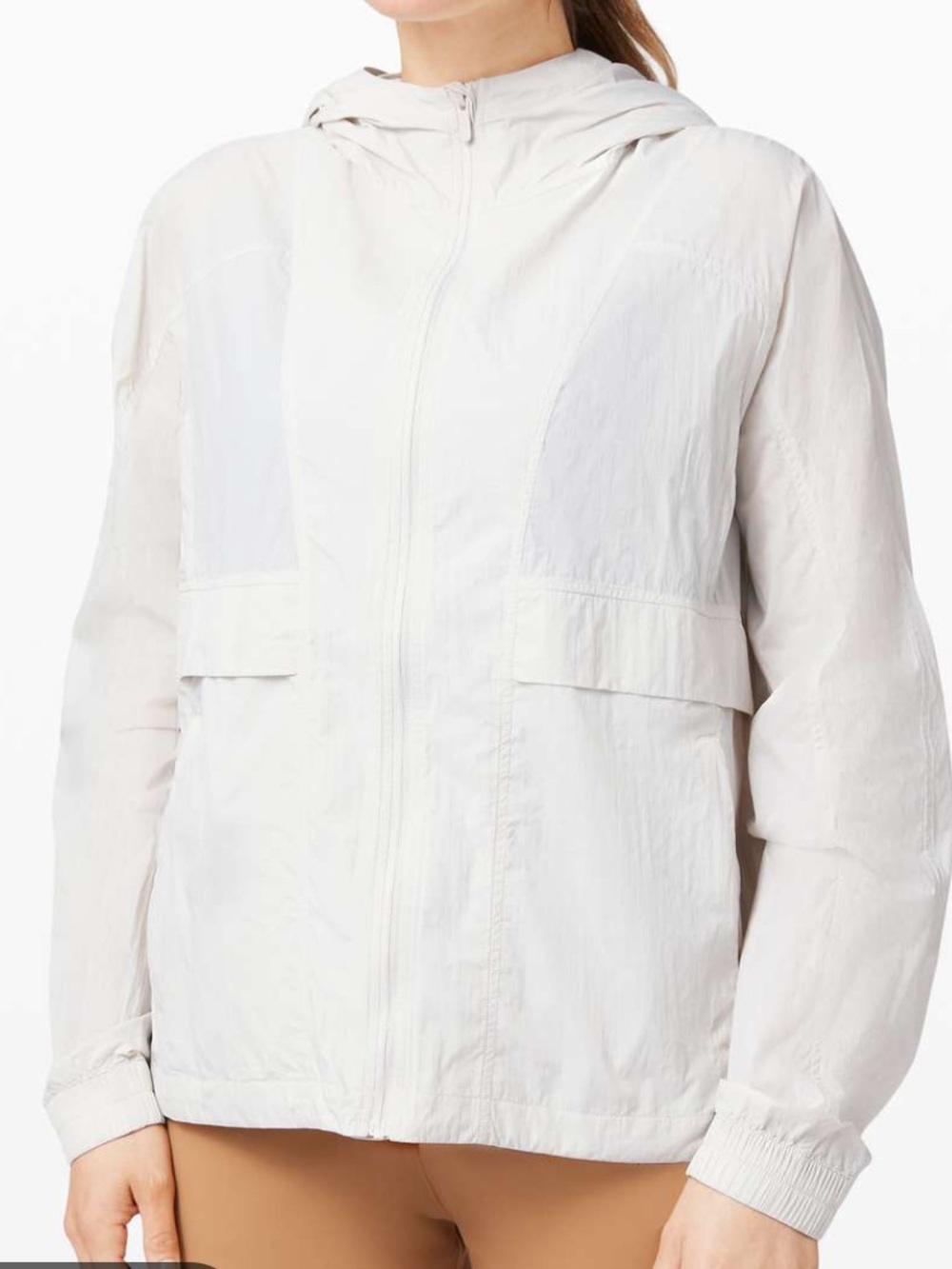 Lululemon Hood Lite Jacket (Packable) light neutral tone Size 4 EUC